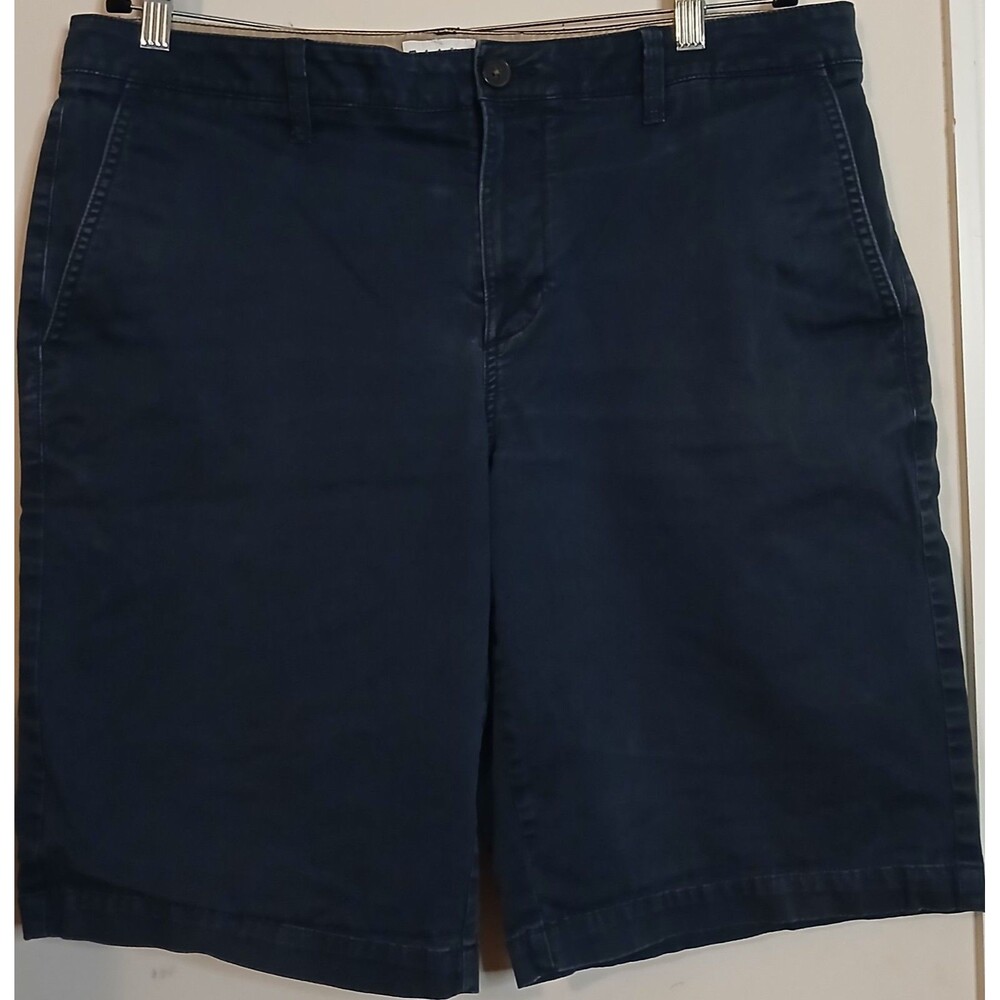 Timberland Hiking Shorts Men 35 Measure 37 Navy Flat Front Outdoor Cotton Canvas